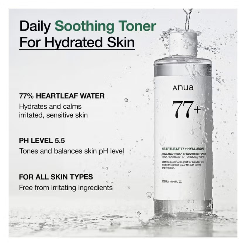 Anua Heartleaf 77% Soothing Facial Toner For Redness & Acne- Prone Skin Type 250ml