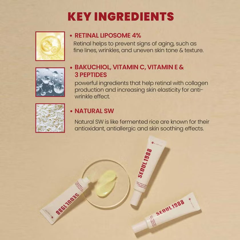 K-Secret Seoul 1988 4% Retinal Liposome Eye Cream 30ml